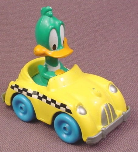 Looney Tunes Pluck Duck in Diecast Metal Taxi Car, 2 1/4" tall
