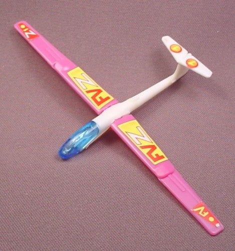 Kinder Surprise 1994 White Glider Airplane with Pink Wings, K94N01A