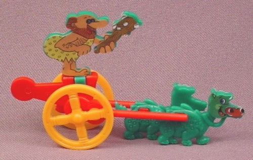 Kinder Surprise 1995 Caveman on Cart Pulled by Dinosaurs, K95N59