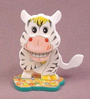 Kinder Surprise 1996 Zebra on Base, Push Tail to Move Eyes & Teeth