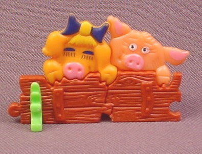 Kinder Surprise 1997  Plastic Puzzle, Pigs, Orange Girl Pig, K97N14