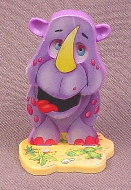 Kinder Surprise 1997 Rhino On Stand, Move Tail to Move Eyes & Mouth