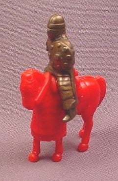 Kinder Surprise 1997 Metal Knight Figure on Dark Red Horse, K97N72