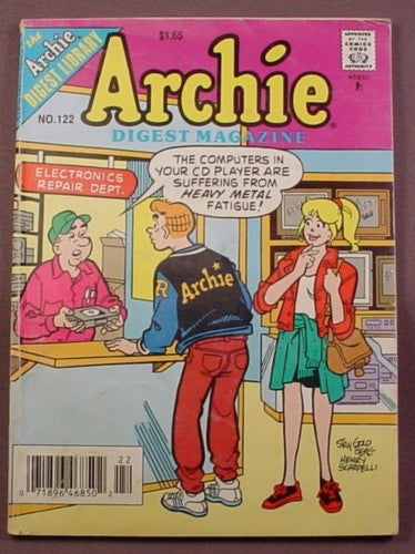 Archie Digest Magazine Comic #122, July 1993, Good Condition