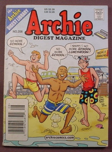Archie Digest Magazine Comic #208, Aug 2004, Good Condition, Crease