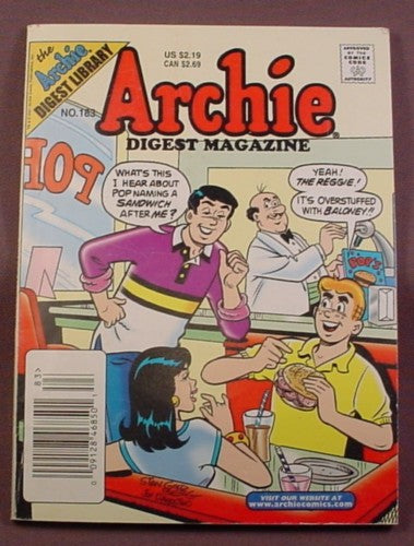 Archie Digest Magazine Comic #183, Oct 2001, Good Condition