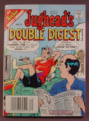 Jughead's Double Digest Comic #70, Oct 2000, Good Condition