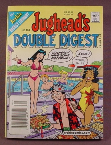 Jughead's Double Digest Comic #104, Aug 2004, Very Good Condition
