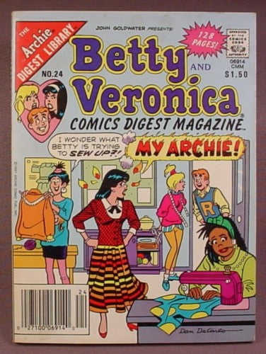 Betty And Veronica Comics Digest Magazine #24, Apr 1987, Good Cond