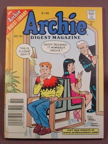 Archie Digest Magazine Comic #151, Nov 1997, Very Good Condition