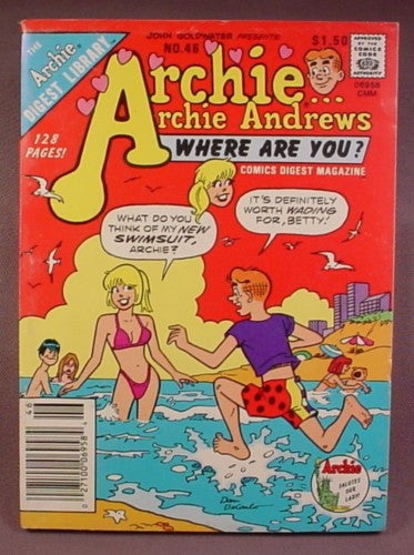 Archie Andrews Where Are You Comics Digest #46, Oct 1986