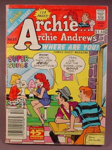 Archie Andrews Where Are You Comics Digest #52, Oct 1987