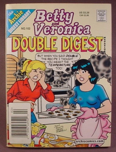 Betty And Veronica Double Digest Magazine Comic #102, Jan 2002