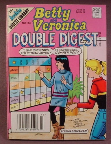Betty And Veronica Double Digest Magazine Comic #113, Apr 2003