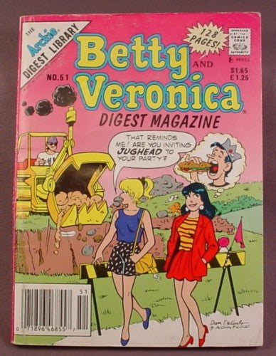 Betty And Veronica Digest Magazine Comic #51, Oct 1991