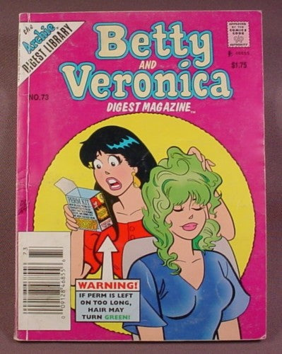 Betty And Veronica Digest Magazine Comic #73, Mar 1995