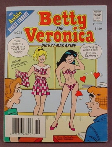 Betty And Veronica Digest Magazine Comic #76, Aug 1995