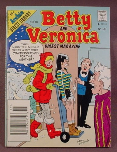 Betty And Veronica Digest Magazine Comic #80, Apr 1996