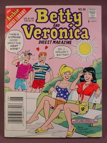 Betty And Veronica Digest Magazine Comic #98, Sept 1998