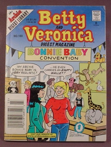 Betty And Veronica Digest Magazine Comic #103, May 1999