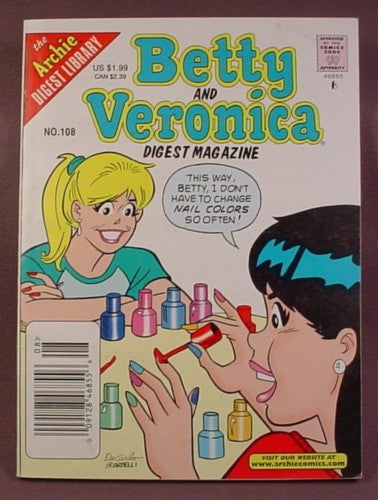 Betty And Veronica Digest Magazine Comic #108, Dec 1999
