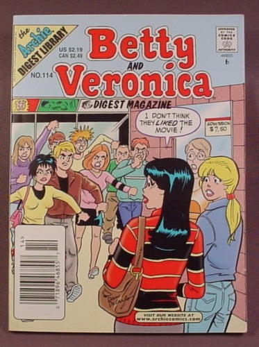 Betty And Veronica Digest Magazine Comic #114, Oct 2000