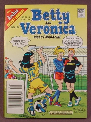 Betty And Veronica Digest Magazine Comic #124, Nov 2001
