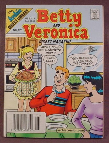 Betty And Veronica Digest Magazine Comic #125, Jan 2002