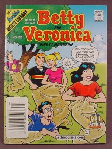 Betty And Veronica Digest Magazine Comic #130, Aug 2002
