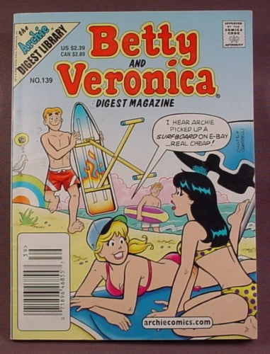 Betty And Veronica Digest Magazine Comic #139, Aug 2003