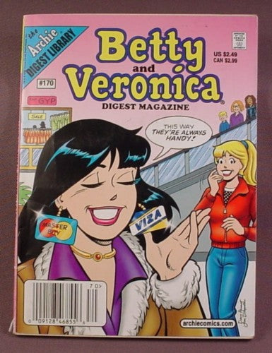 Betty And Veronica Digest Magazine Comic #170, Jan 2007