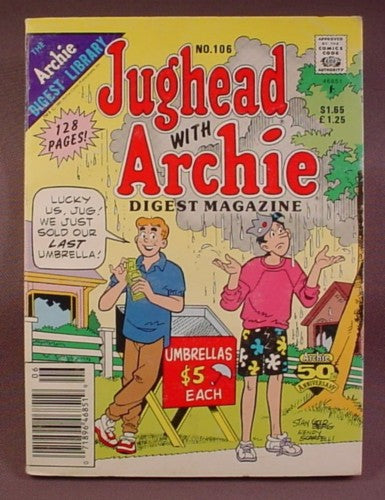 Jughead With Archie Digest Magazine Comic #106, Sept 1991