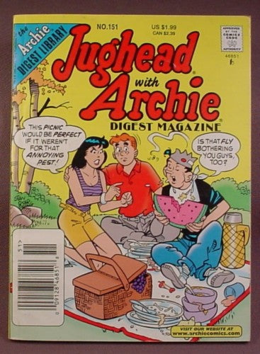 Jughead With Archie Digest Magazine Comic #151, Sept 1999
