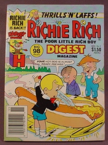 Richie Rich Digest Comic #2, Nov 1986