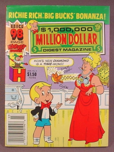 Richie Rich Million Dollar Digest Magazine Comic #3, Mar 1987