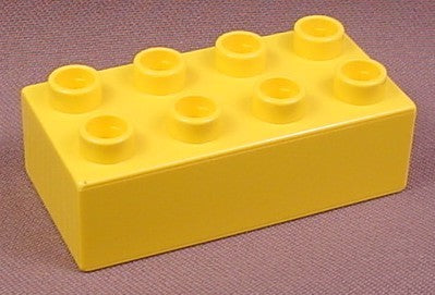 Lego Duplo 3011 Yellow 2x4 Brick, Native American Indians