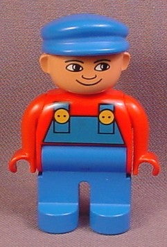 Lego Duplo 4555CX027 Male Articulated Figure with Blue Overalls
