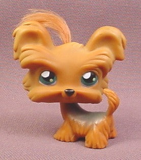 Littlest Pet Shop #6 Brown Yorkie Yorkshire Terrier Puppy Dog