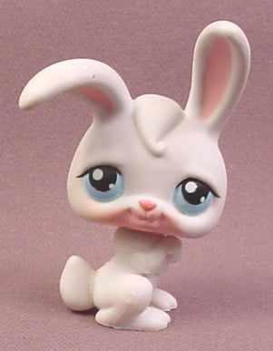 Littlest Pet Shop #49 White Bunny Rabbit with Blue Eyes, 2004 Hasbro