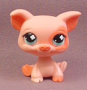 Littlest Pet Shop #622 Pink Pig with Dark Pink Eye Patch & Hooves