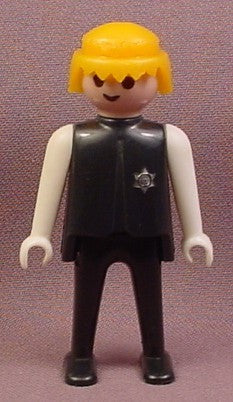 Playmobil 1974 Male Sheriff Figure Blond Hair Star