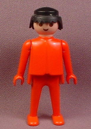 Playmobil Adult Male Classic Style Figure With All Red Clothes