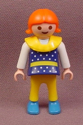 Playmobil Female Girl Child Figure In A Blue Dress
