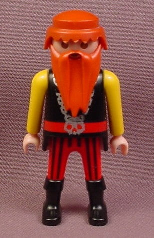 Playmobil Adult Male Pirate Figure With Red Hair & Long Red Beard