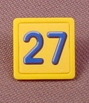 Playmobil Yellow House Number Sign with Number 27 in Blue, 3965
