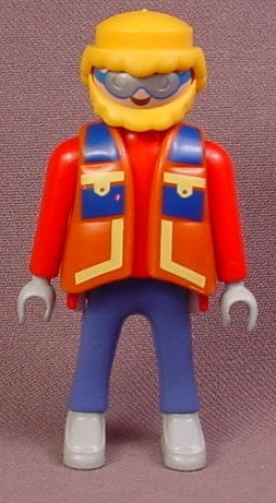 Playmobil Adult Male Arctic Scientist Figure In A Red Vest