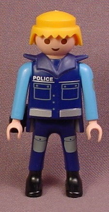 Playmobil Adult Male Police Officer Figure, Blonde Hair