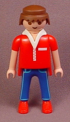 Playmobil Adult Male Groundskeeper Figure In A Red Shirt