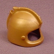 Playmobil Gold Helmet With Visor Pegs And A Top Ridge