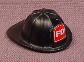 Playmobil Black Firefighter Helmet With FD On The Front, 3386